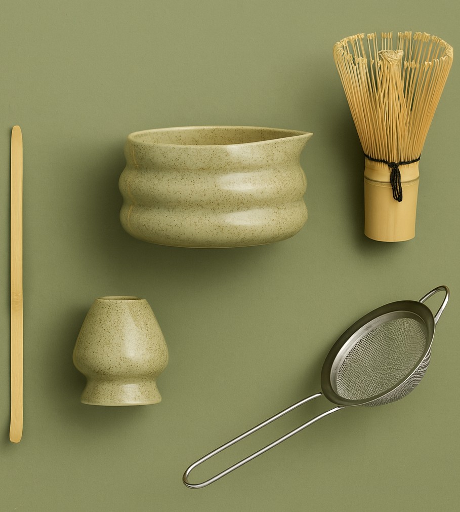 Matcha set 5 delig - Groen